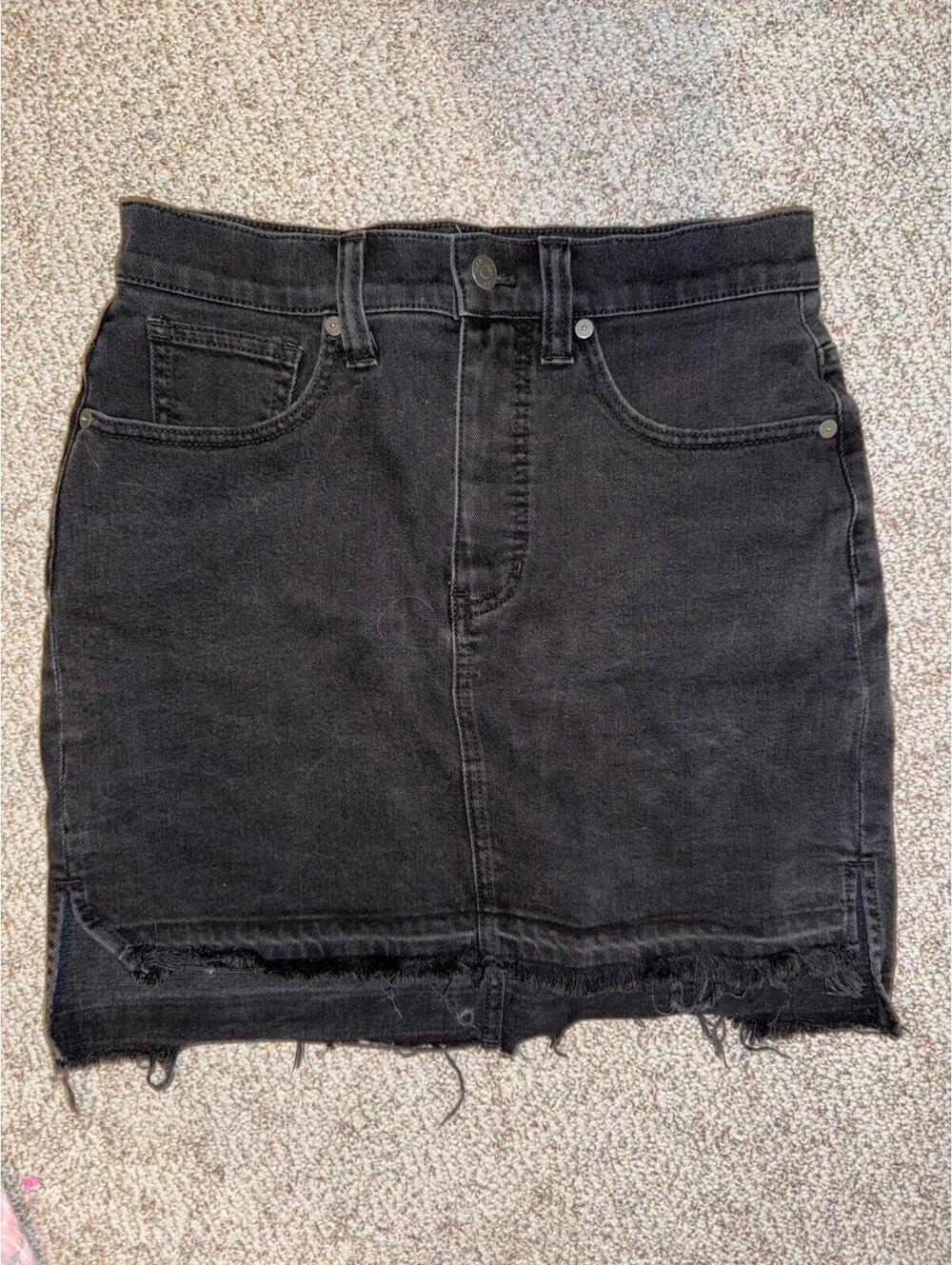Madewell womens classic jeans skirt denim 26 Bodycon vintage distress goth 90s